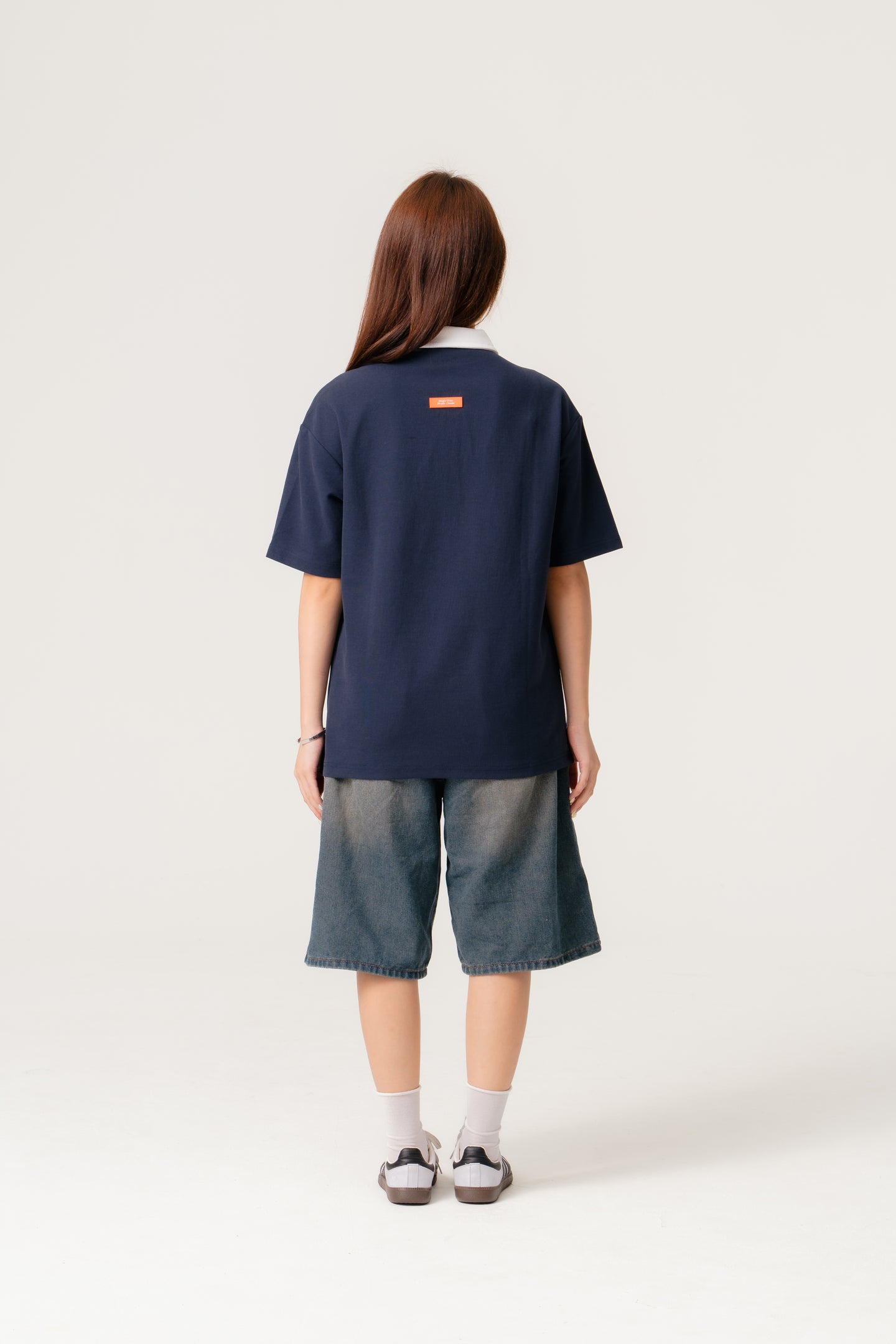 Simply . Unisex Zipper Polo (Navy) - Simply